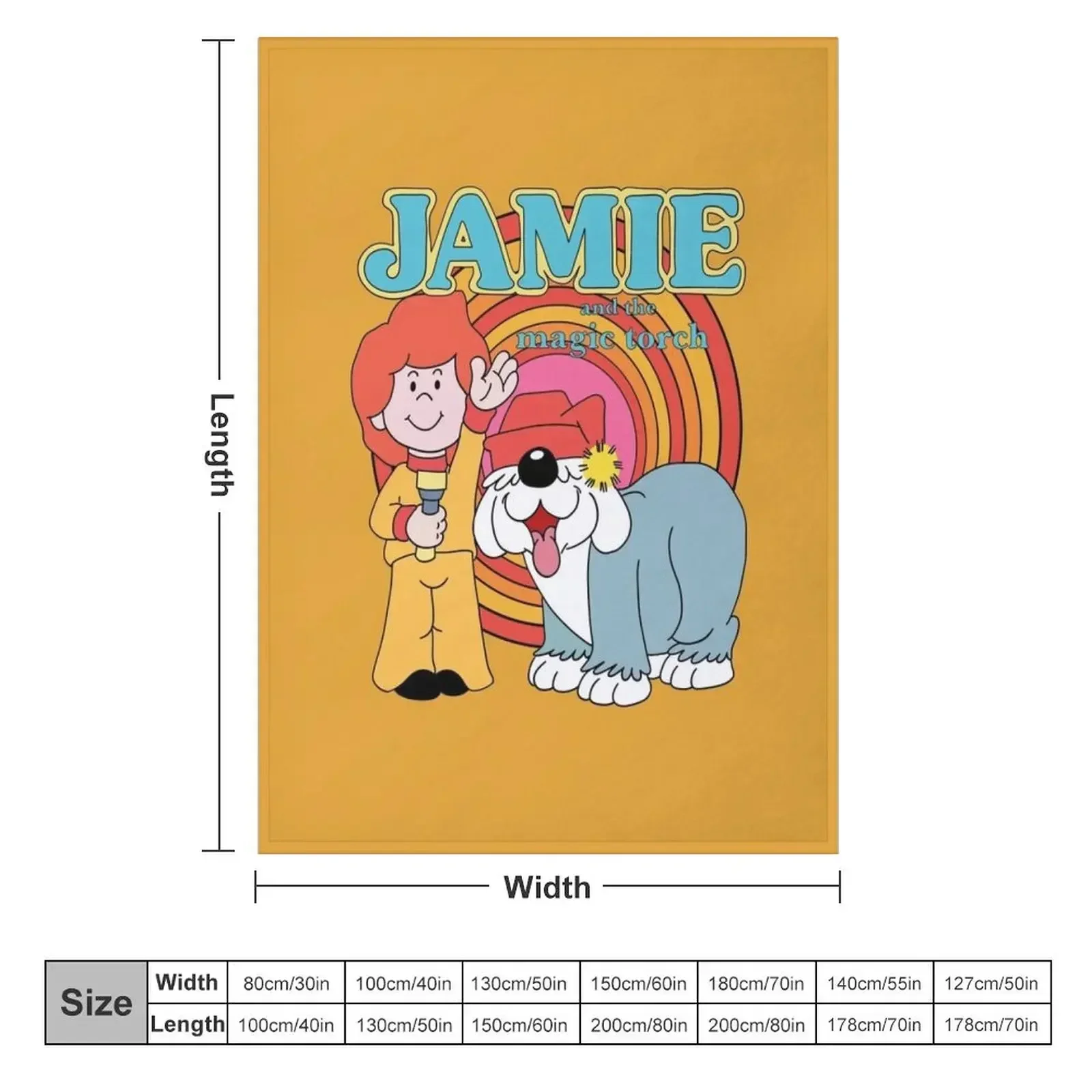Jamie and the Magic Torch (and Wordsworth) Throw Blanket couch cozy soft plush fuzzy picnic outdoor blanket