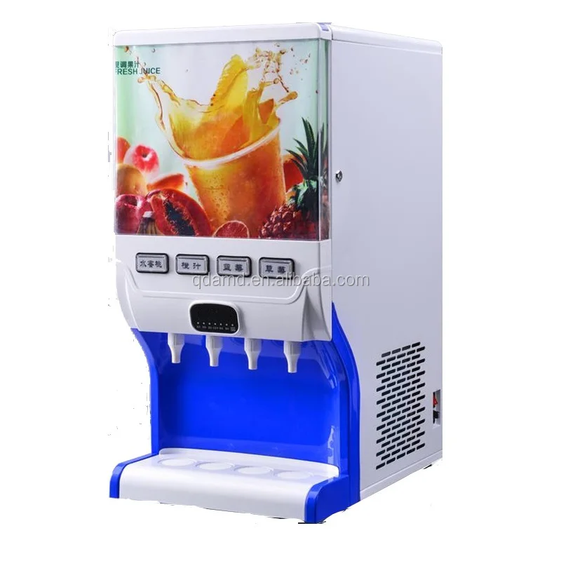 4x5L Refrigerated Post Mix Bag In Box Beverage Dispenser Machine For Concentrated Fruit Juice Commercial Use