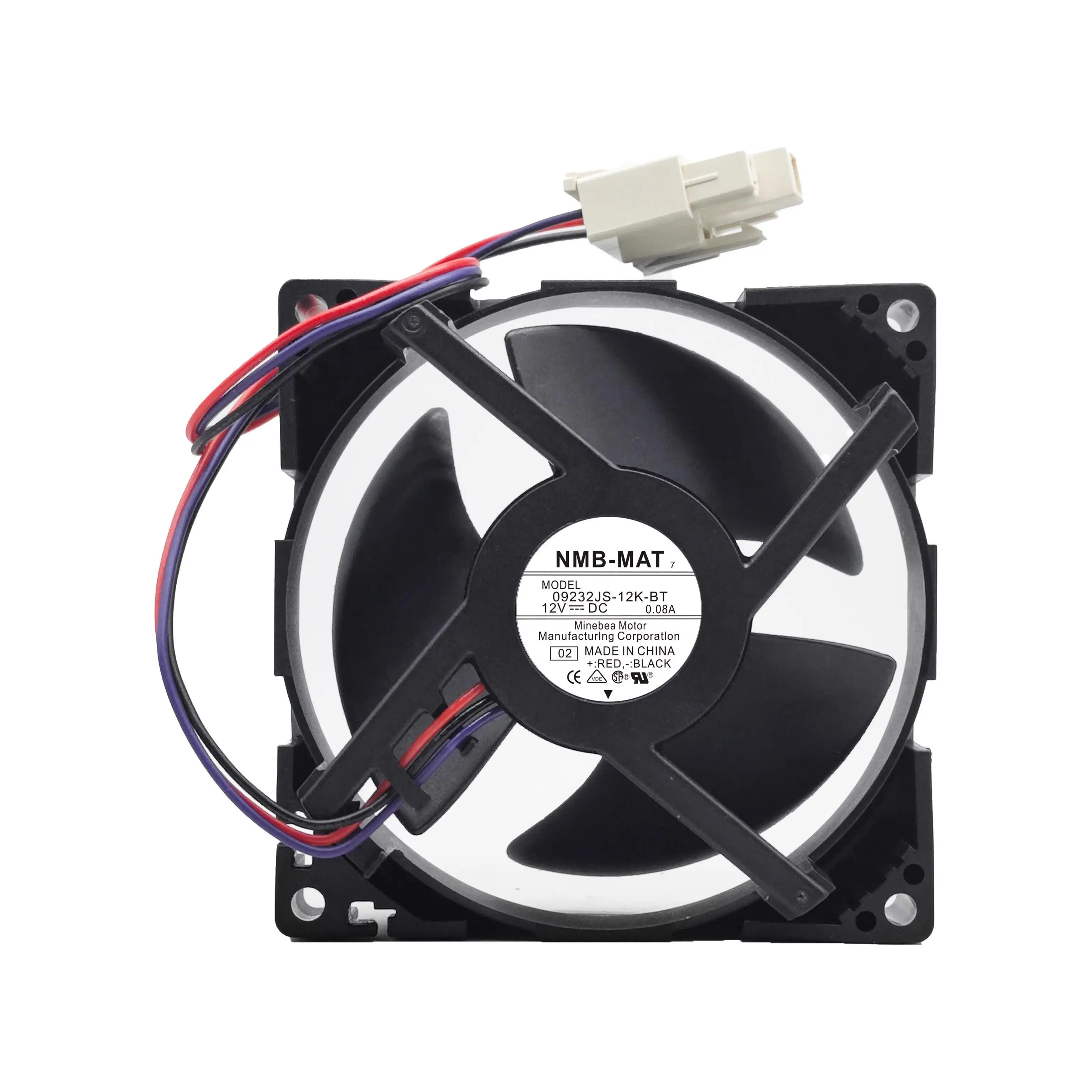 New For Original 09232JS-12K-BT 9.2cm 12V 0.08A Refrigerator Built in Cooling Fan Motor