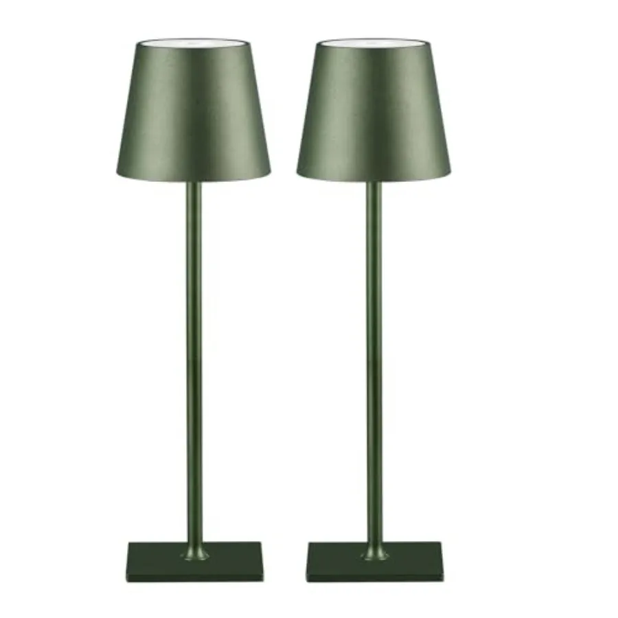 

2 Pack Cordless Table Lamps 3 Colors Stepless Dimming 5000mAh Rechargeable Battery LED Desk Lamp for Bedroom/Couple Dinner/Desk