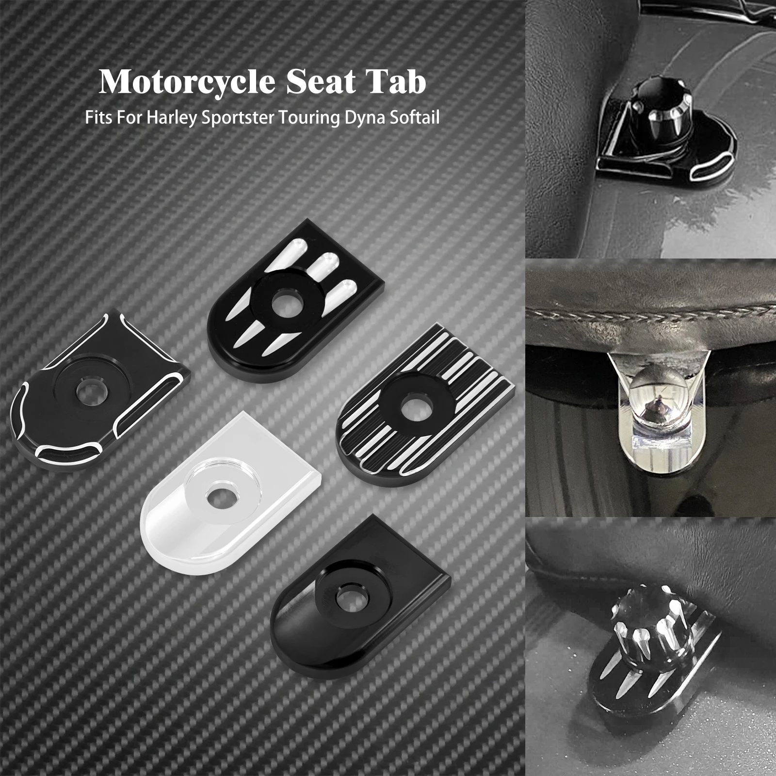 

Мотоциклетная черная хромированная крышка сиденья с винтовым креплением для Harley Dyna Softail Touring Sportster XL 883 1200 72, Fat Boy Glide