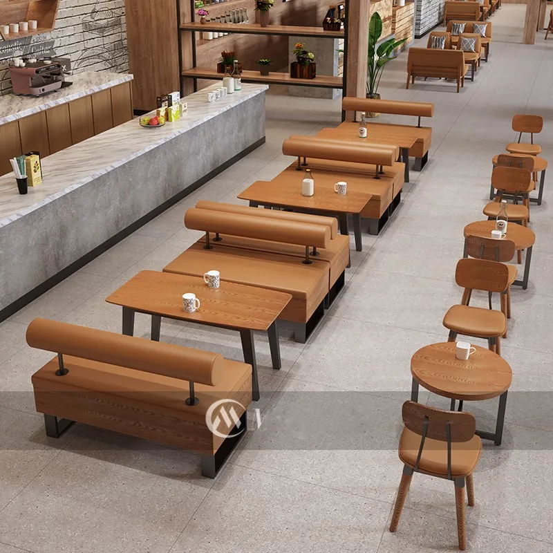 High Quality Modern Wooden Restaurant Set Comfortable Dining Room Furniture Home Use Cafes Coffee Dessert Shops Hotels Villas