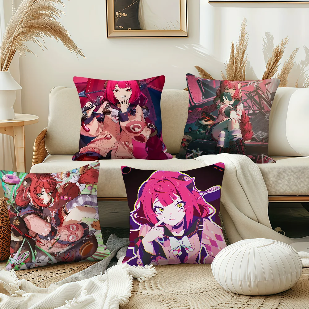 Game Ukinami Yuzuha Zenless Zone Zero cushion cover Pillow Cover Decoration Room Home Sofa living Office Car Nordic Simplicity