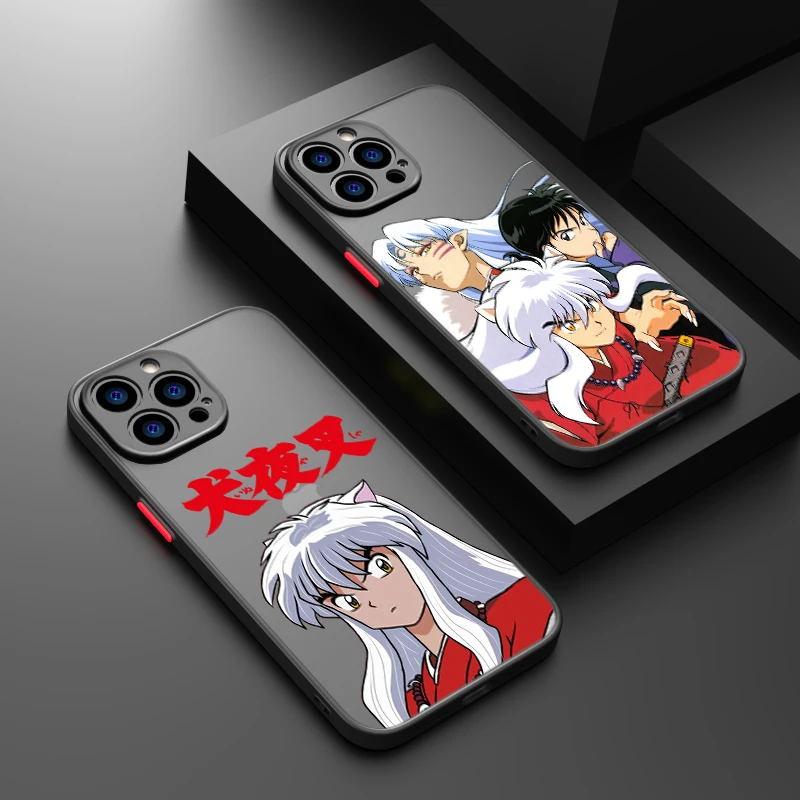 Inuyasha Sesshoumaru For Apple iPhone 15 14 13 12 Mini 11 XS XR X 8 7 Pro Max Plus TPU Frosted Translucent Phone Case