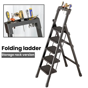 Escadas domésticas dobrável escada cadeira casa de aço carbono alta fezes cozinha passo escada dobrável casa escada escadas