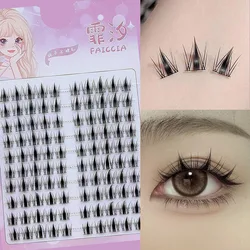 New DIY Thick False Eyelashes Manga Lashes Individual Eyelashes Lazy Trilogy Eyelash Makeup Clusters Fake Eyelashes Wholesale