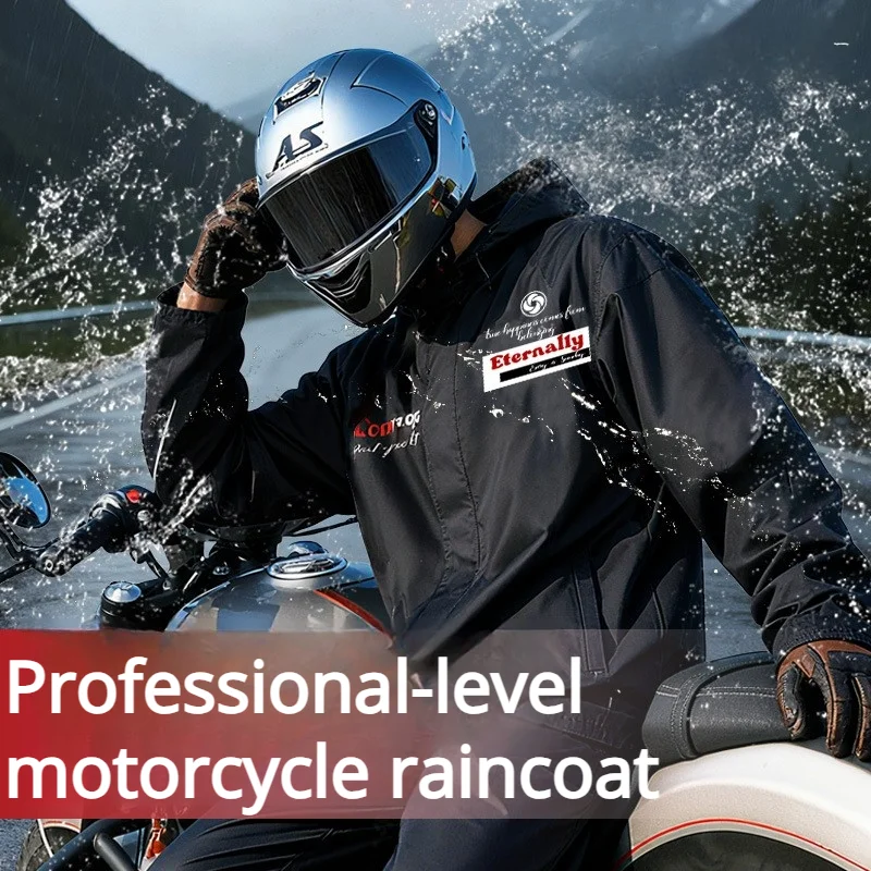 

2026 New Model Fashion Thickened Split Rainwear Color Matching Sports Rainsuit Waterproof Riding Motorcycle Raincoat