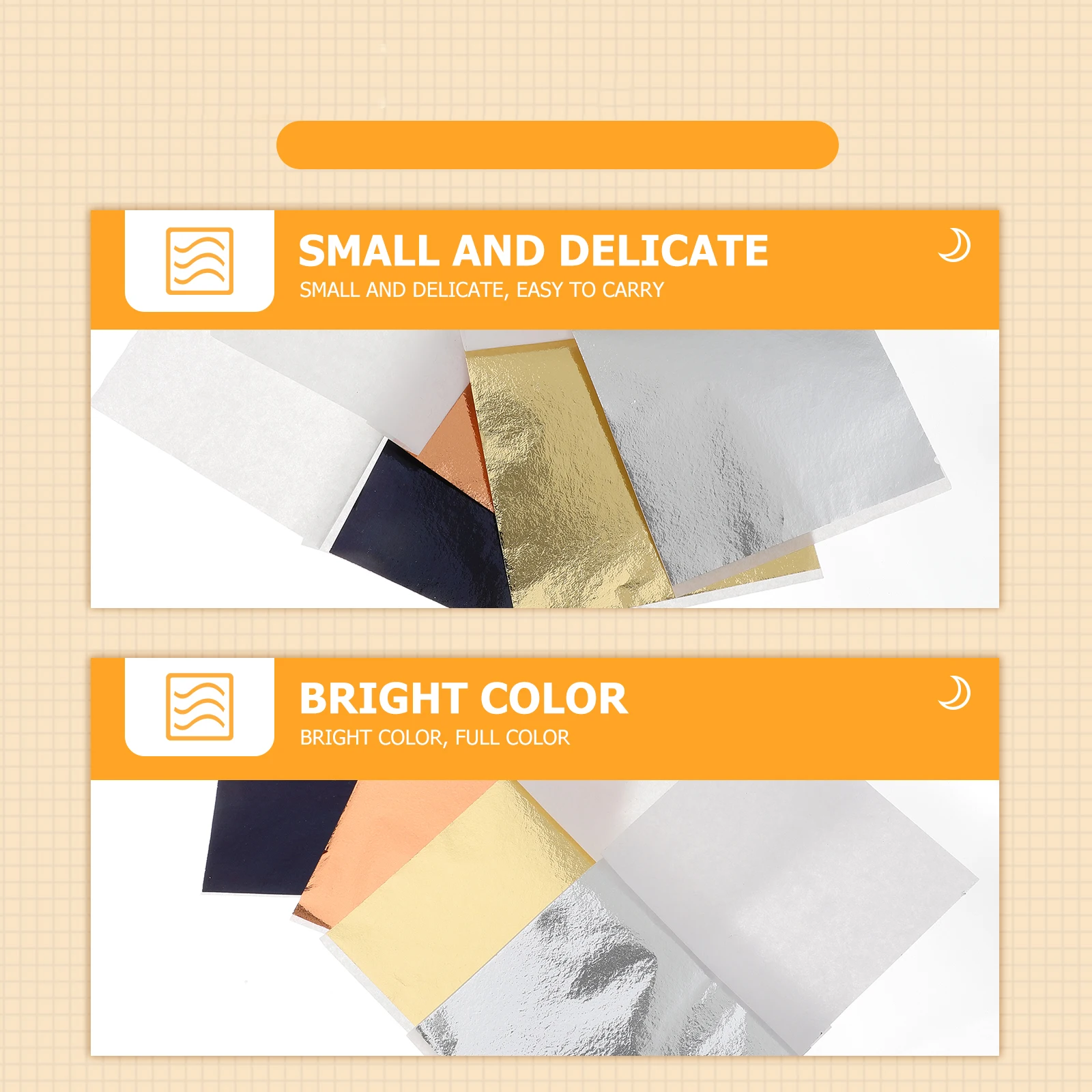 

400pcs 400 Sheets Gold Foil Paper DIY Material for Art Gilding Crafting Clay Jewelry Wood Ceramic Glass Metal Plastic