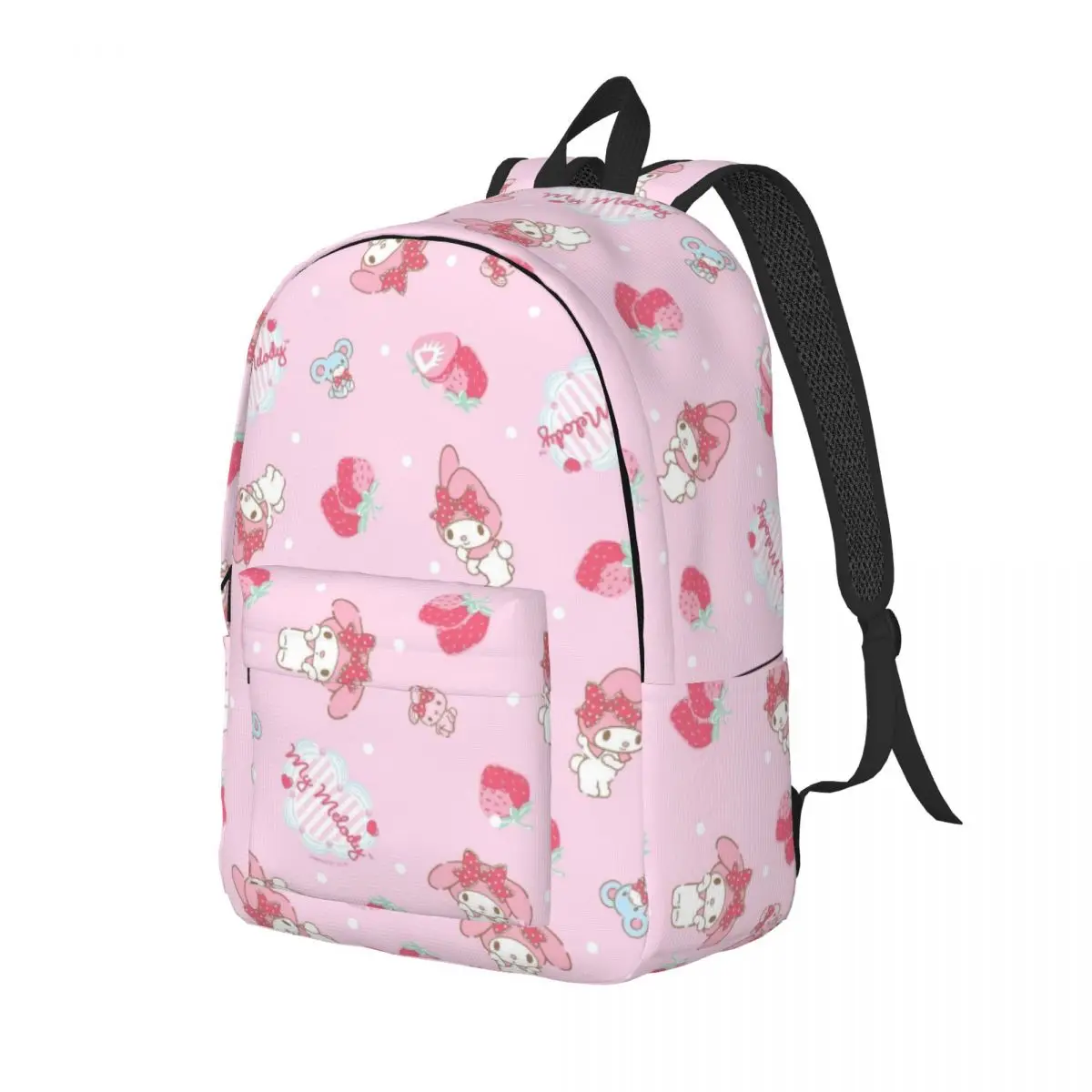 My Melody Printed Lightweight Casual Schoolbag For School, Outdoor, Shopping, Office 15in 17in