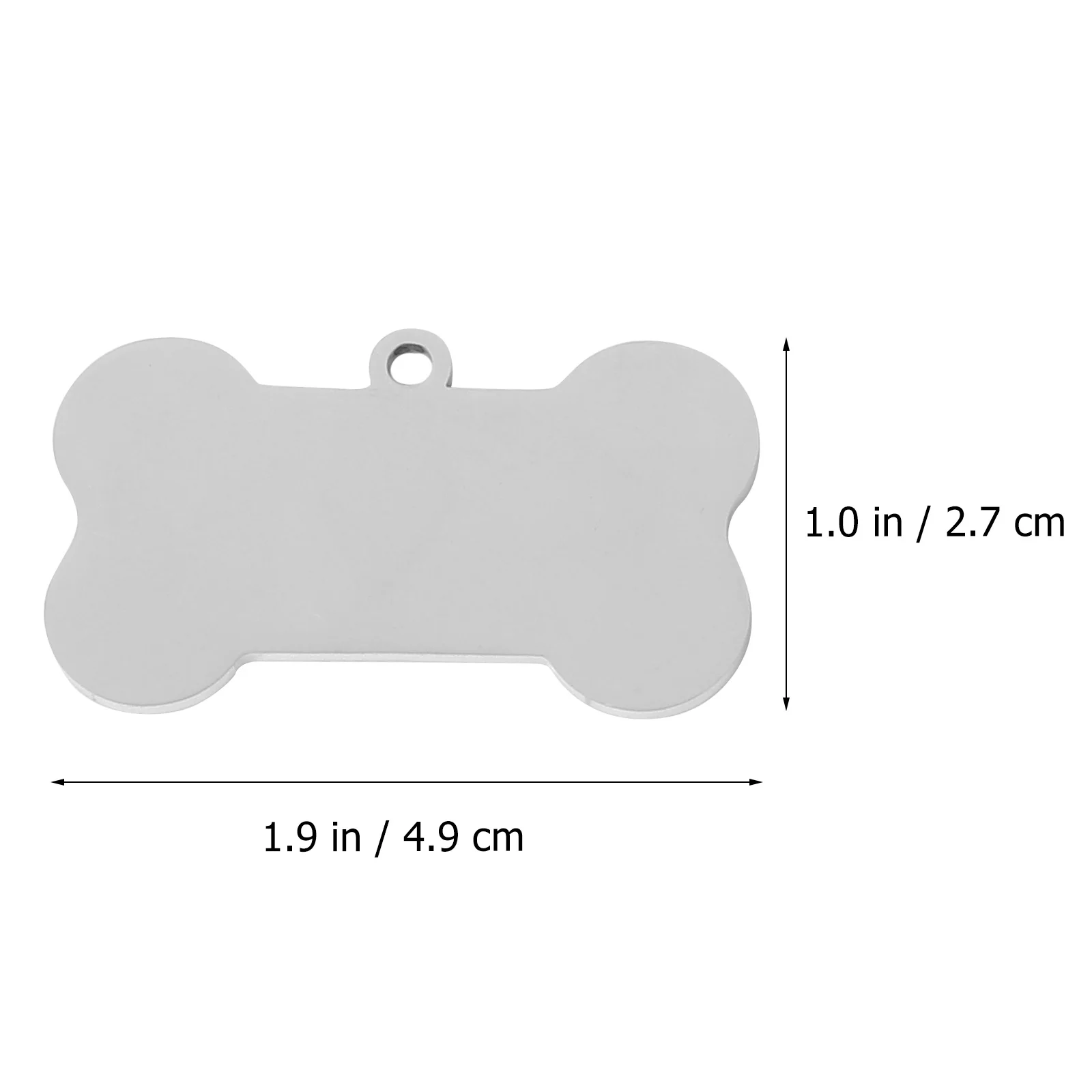 24Pcs Stainless Steel Pendants Durable Pet Tags for Dogs Cats DIY Stamping Charms Jewelry Making Stainless Steel Tag