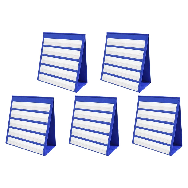 5X เดสก์ท็อปพ็อกเก็ตแผนภูมิสองด้านและ Self-Standing MINI Pocket Chart สําหรับบุคคลหรือกลุ่มเล็ก (43X 33 ซม.)