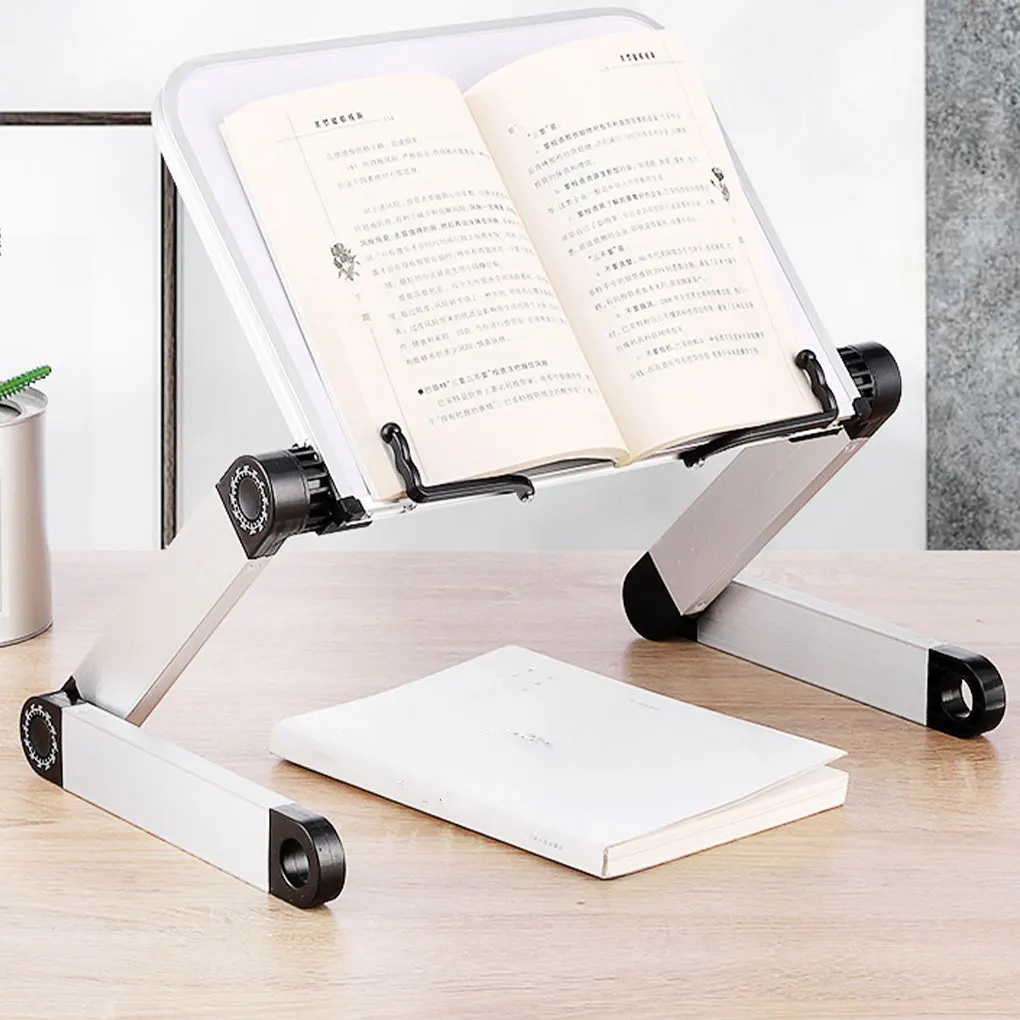 Foldable Reading Book Holder 360° Rotatable Stand For Easy Viewing Ergonomic Reading Holder Desk black