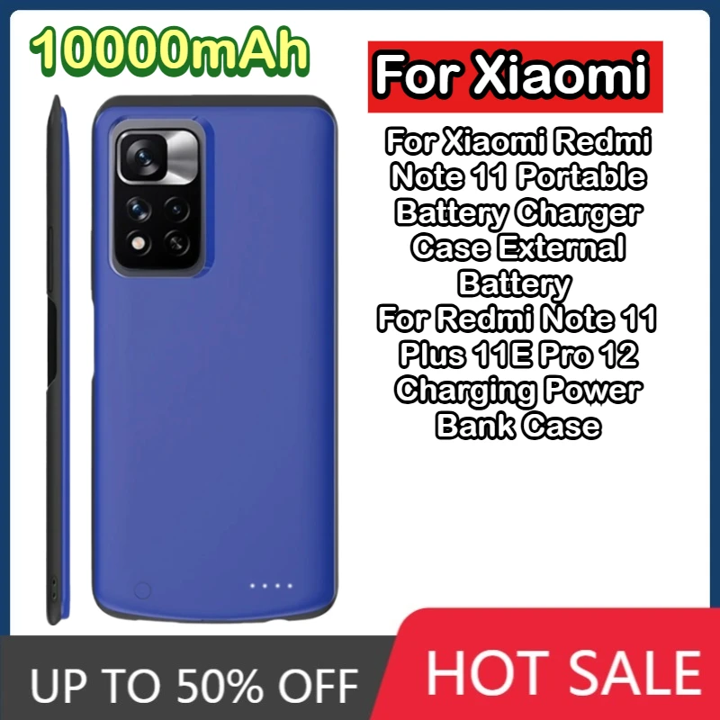 

10000mAh Suitable for Redmi Note12Turbo back clip battery Note11Pro+portable power bank 11T/E power case