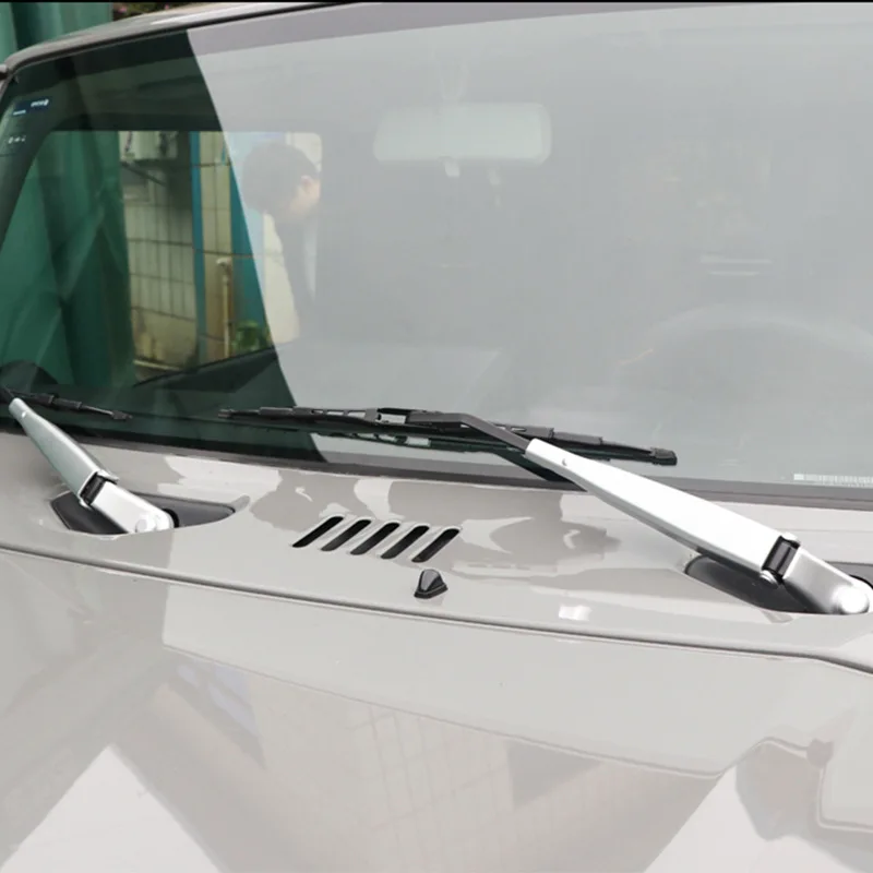 

Suitable for jimny18 + Jimney (JB64, JB74) Front Windshield Wiper Trim Cover - Silver