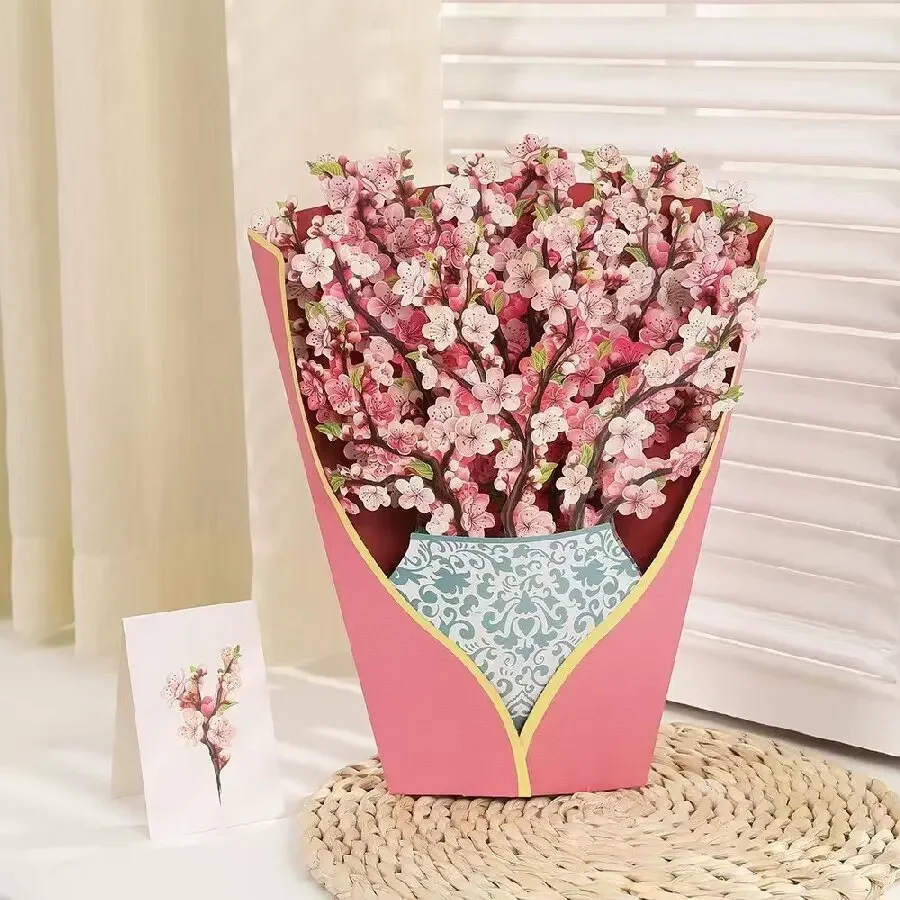 Creatieve 3d 3d Papier Pop-Up Kaarten, Permanent Boeket 3d Pop-Up Wenskaarten, Papier Met Bloemen Als Dank U Geschenken https://