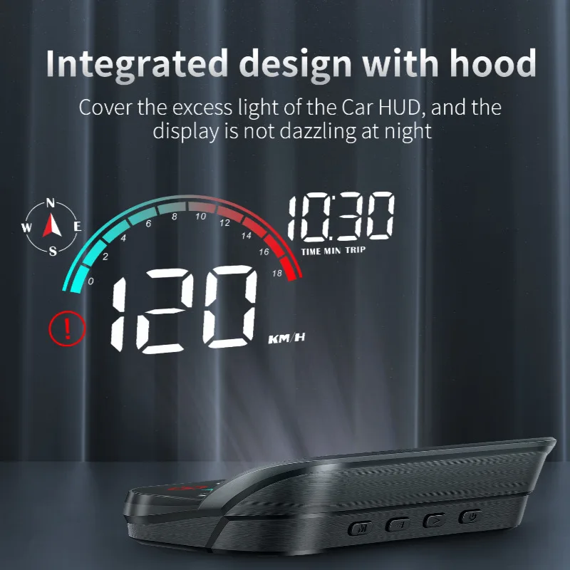 Plug and Play Universal Car HD Speedometer HD LCD Screen GPS System Overspeed Alarm Windshield Projection Auto Head Up Display