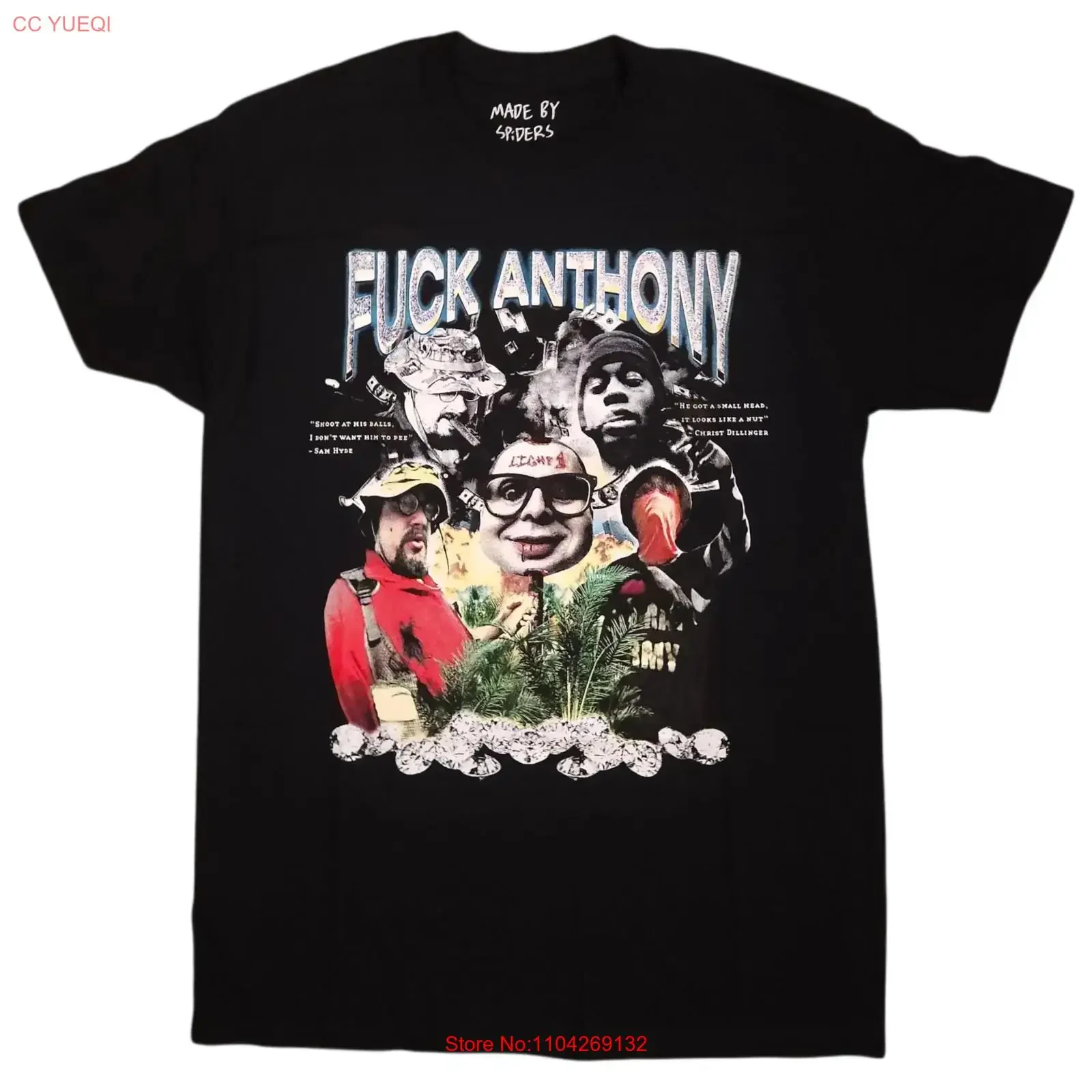 MDE SAM HYDE x CHRIST DILLINGER F ANTHONY SPIDERGANG TEE SIZE MEDIUM long or short sleeves vintage Washed Stylish homme fashion