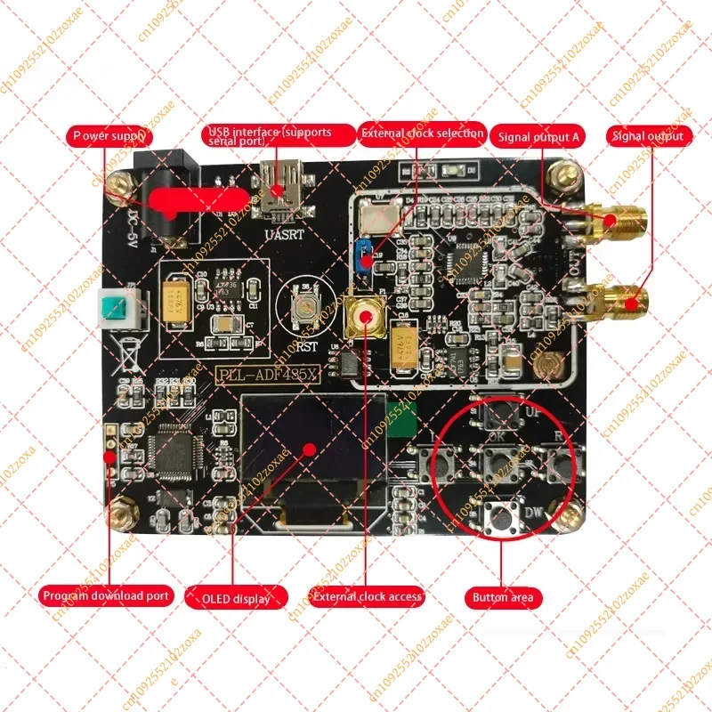 ADF4351 Module Onboard STM32 MCU Phase Locked Loop 35M-4.4GHz RF Signal Source Sweeper Generator
