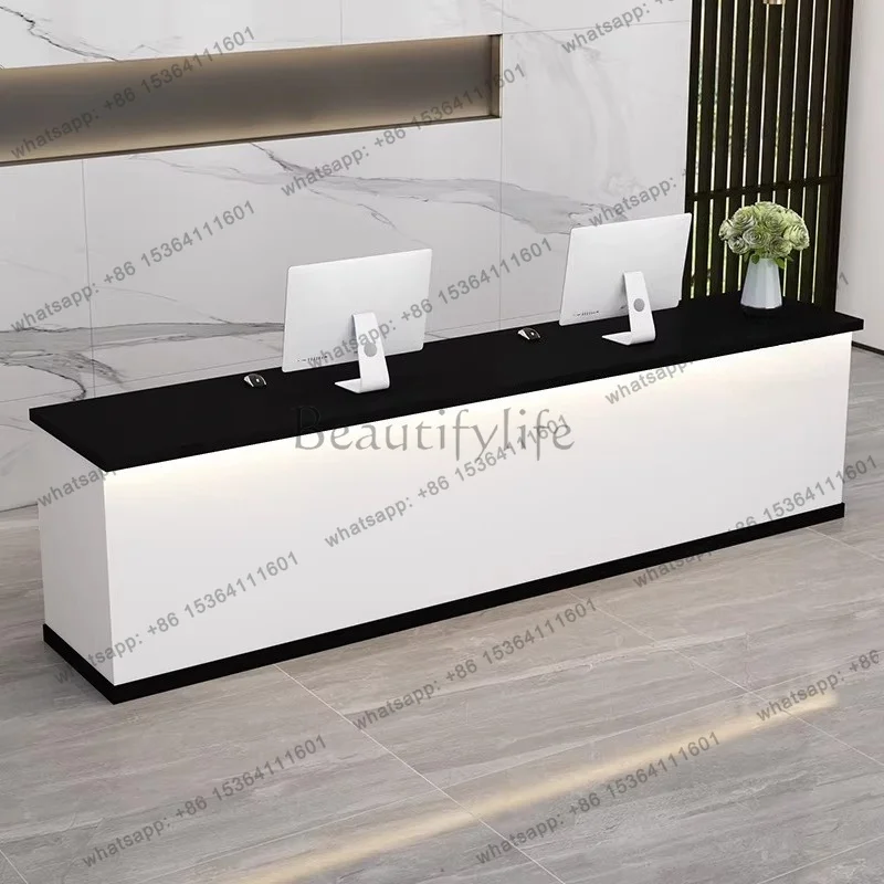 XX.Simple Aesthetic Reception Desks Minimalist Best Company Modern Reception Desks Luxury Unique Comptoire Accueil Office Furnit
