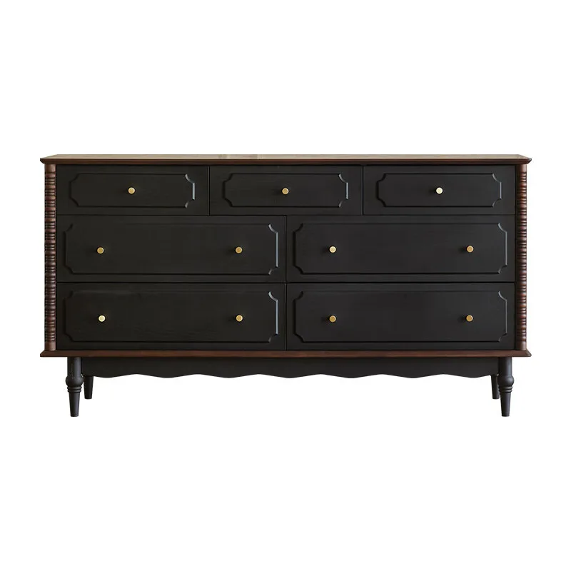 

French retro solid wood locker bedroom bedside living room antique storage cabinet dining room