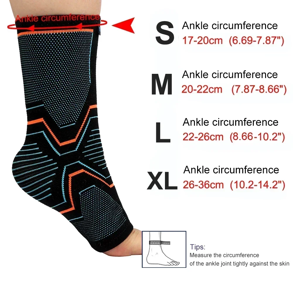 Sports Ankle Brace Compression Sleeve Injury Recovery Joint Pain Tendon Support, Plantar Fasciitis Foot Socks with Arch Support