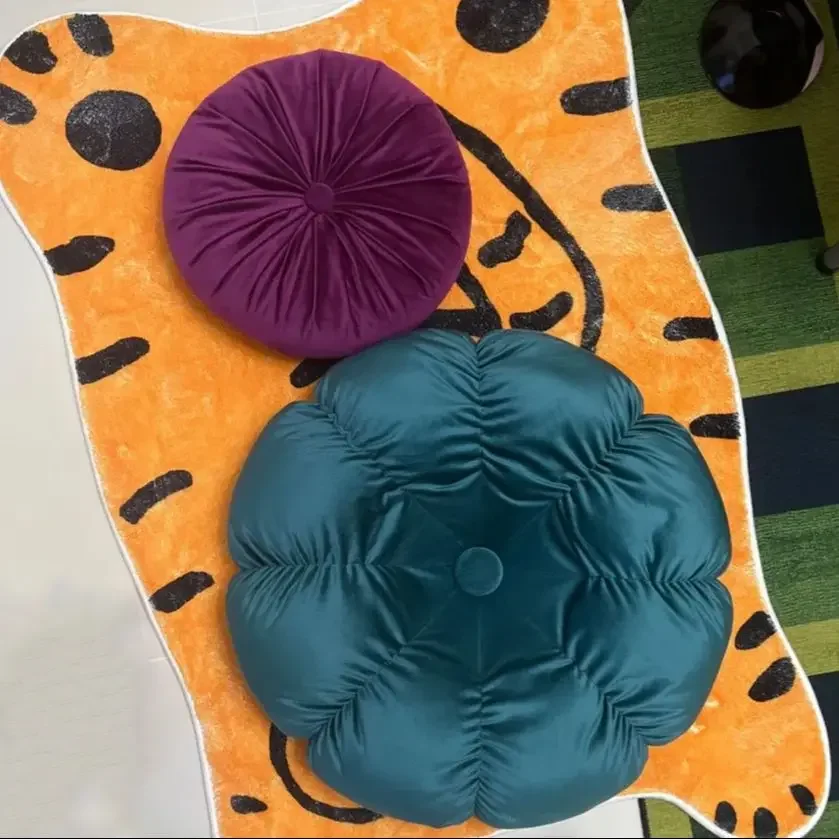 Seat Cushion, Sofa Throw Pillown, Luxury Dutch Velvet Pleated Pumpkin Seat Cushion for Couch Floor