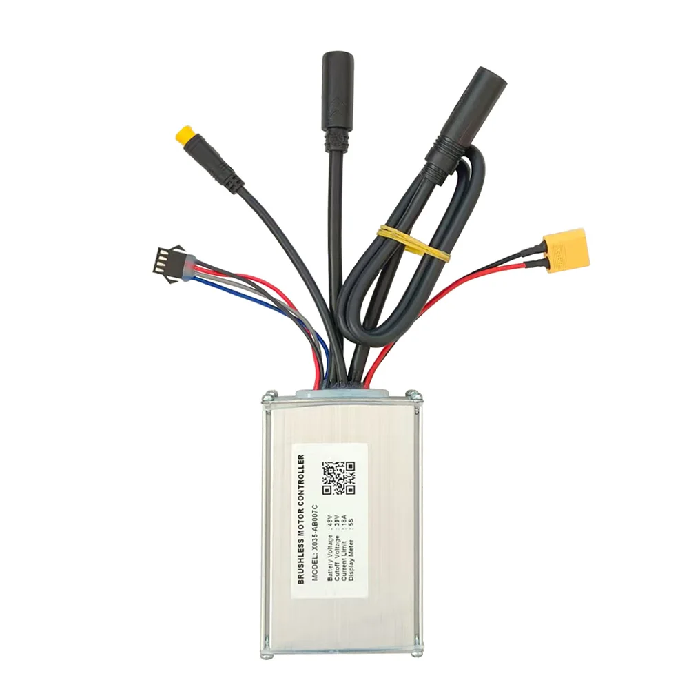 

Brushless Motor Controller X035-AB007C 48V 18A Electric Bicycle Scooter Speed Controller Suitable for 5S Protocol Display