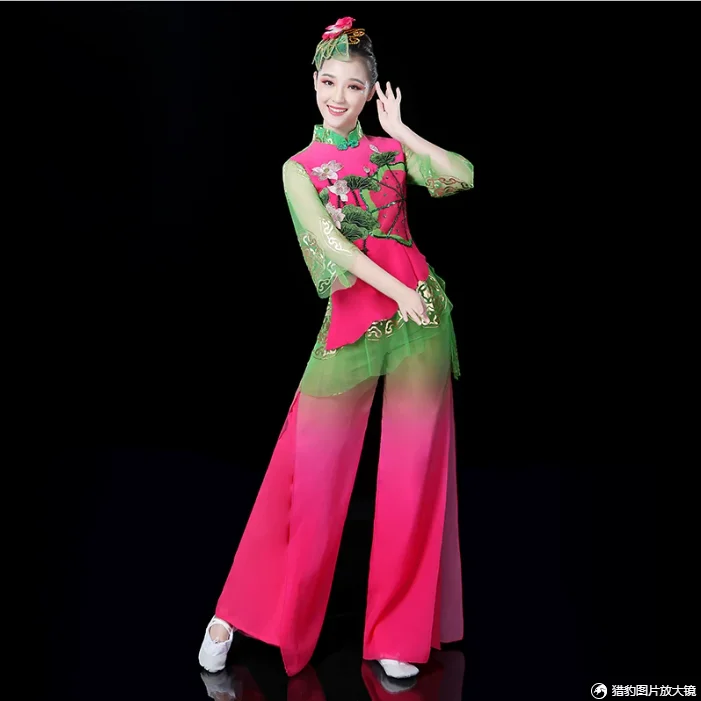 New Yangge Dance Costume Modern Middle aged and Elderly Elegant Dance Costume Fan Classical Dance