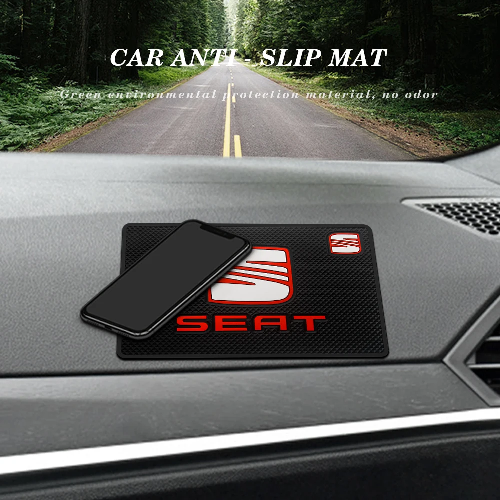 PVC Car Anti Slip Mat Phone Holder Auto Interior Dashboard Non-Slip Mat Pads For Seat cupra Leon 2 mk2 mk3 5f Ibiza Ateca Altea