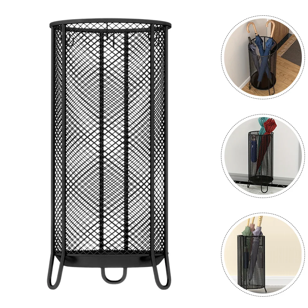 

Umbrella Rack Stand Black Metal Wet Umbrella Storage Organizer For Entryway Indoor Cane Holder Drip Tray