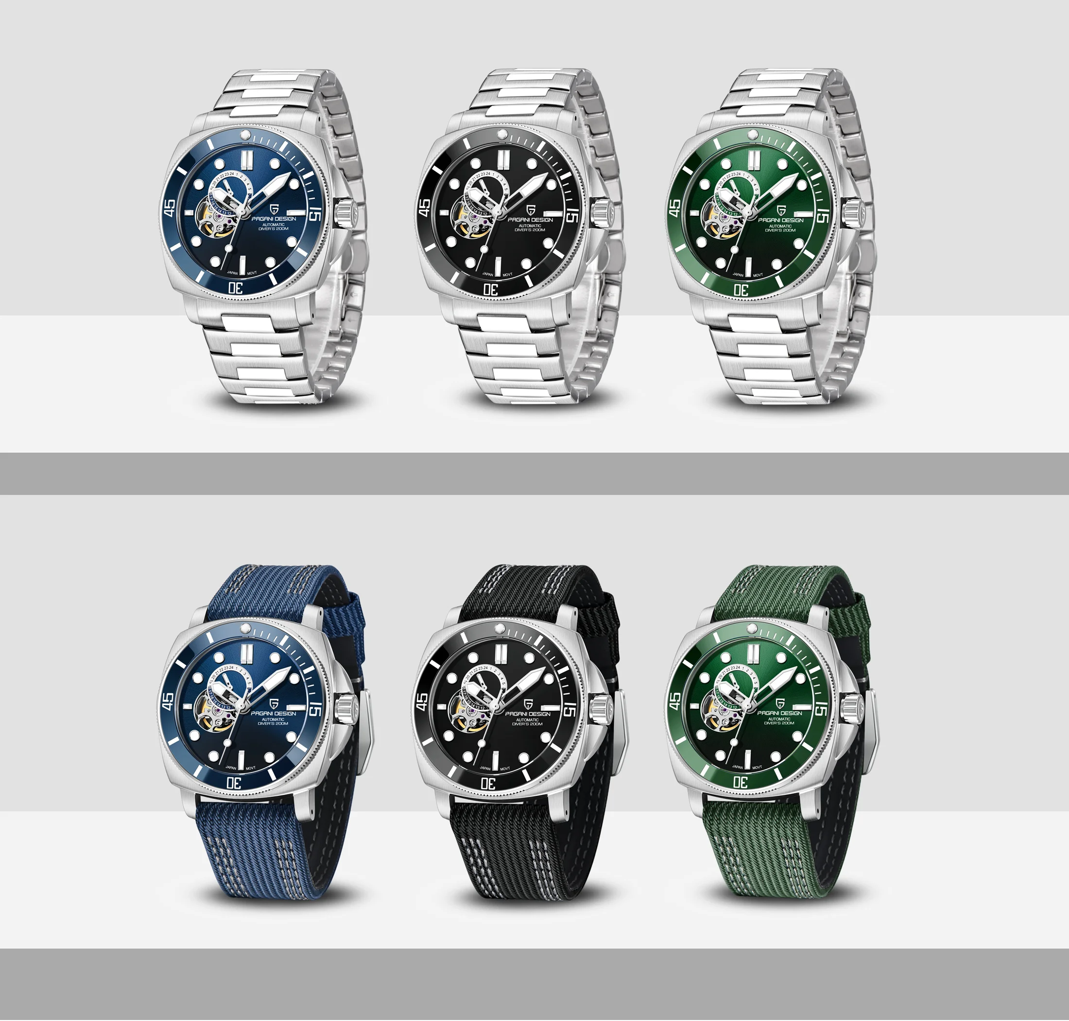 2026 New PAGANI DESIGN Brand Automatic Luxury Watch For Men Mechanical Japan Movt Men Watch 100M Waterproof 316L All Steel Watch