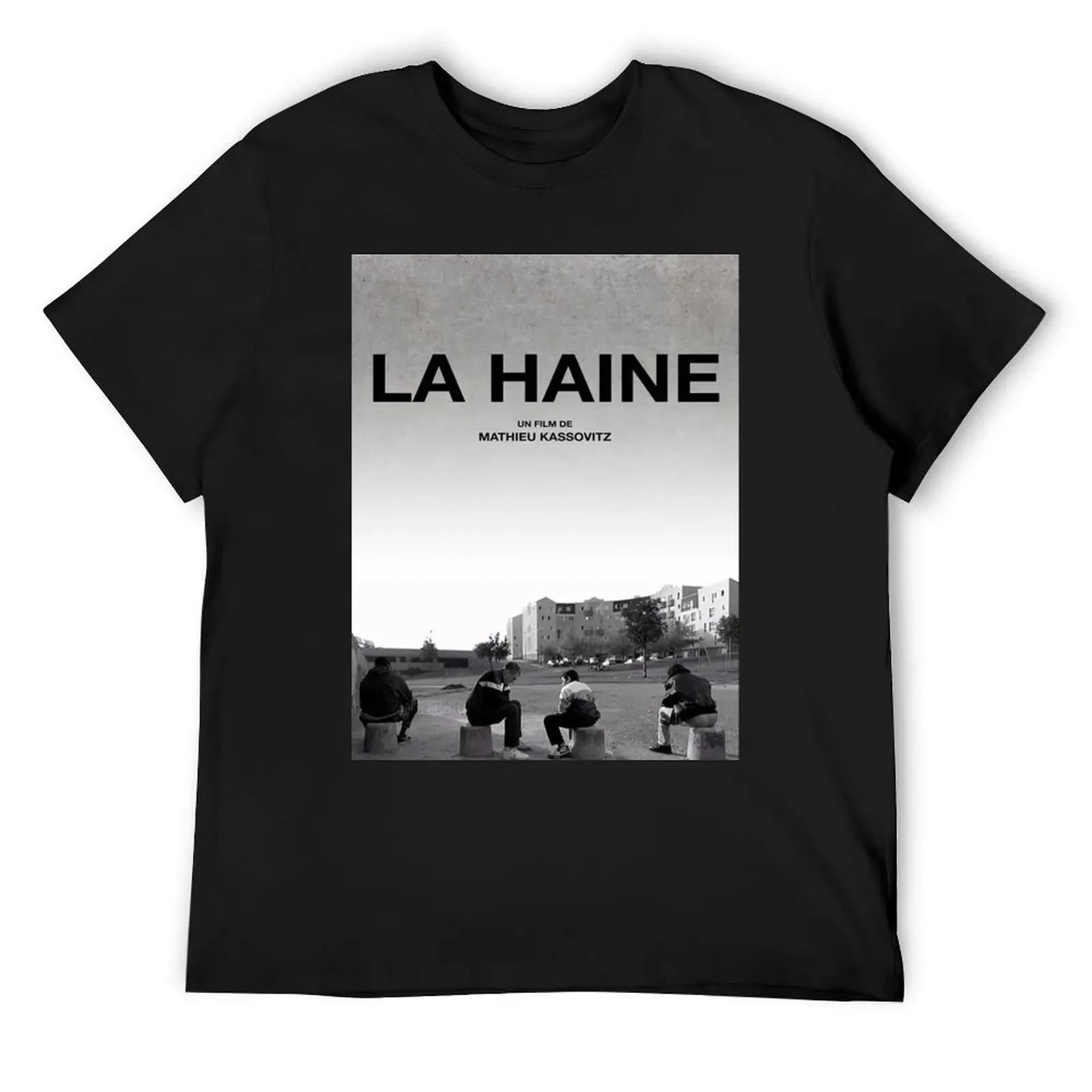 LaHaine - Classic French Film T-Shirt blue archive oversized graphic tee oversized t shirts for men