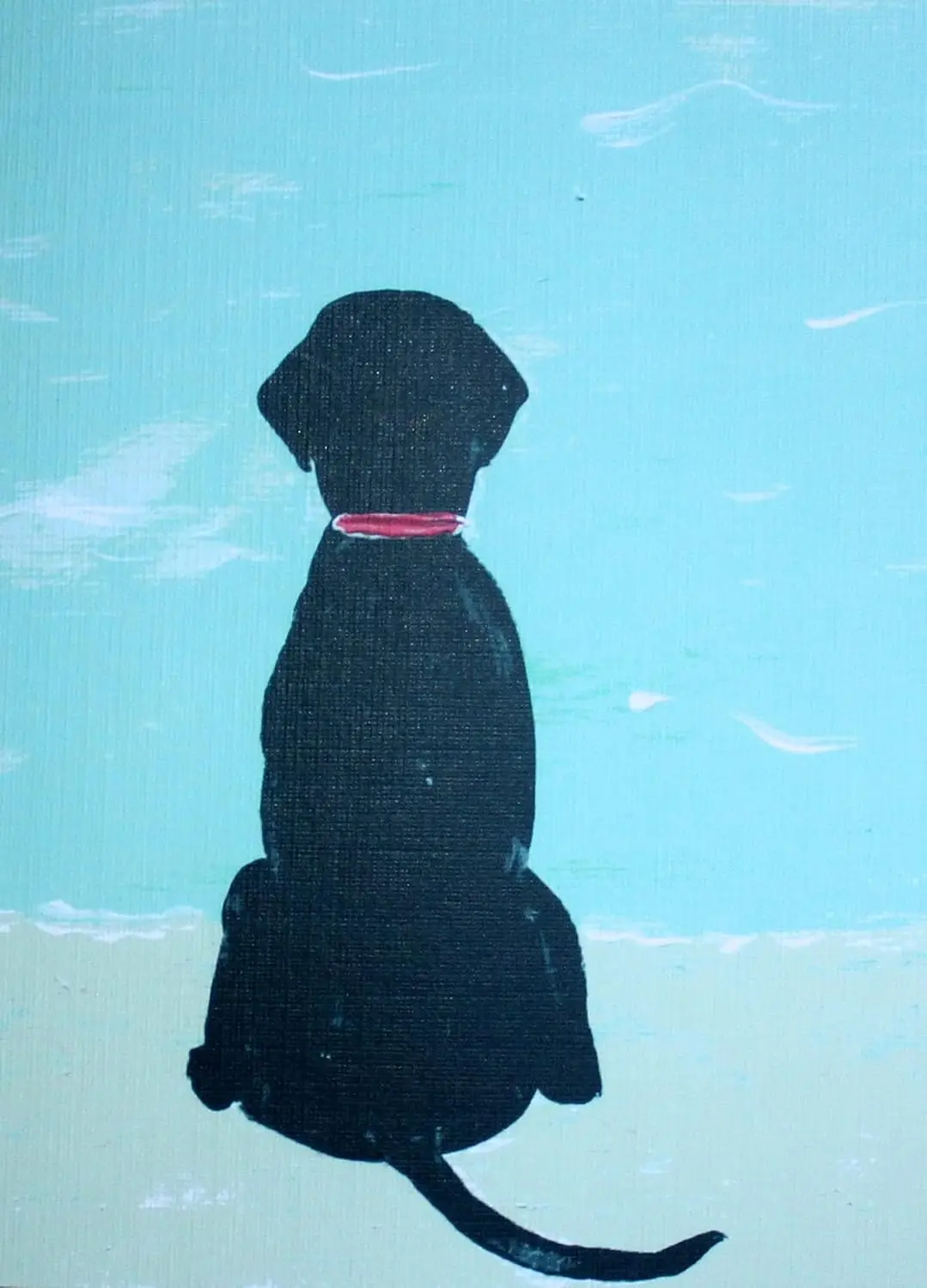 Black Lab Beach Dog Metal Sign Art Tin Retro Tin Sign Metal Plate