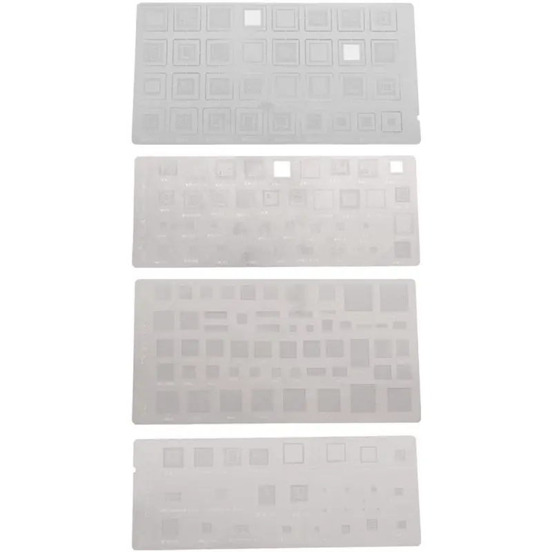 ABKJ-12PCS Universal BGA Stencil For MTK MSM Huawei Ipad CPU RAM PM Power IC Reball Pin Direct Heat Template