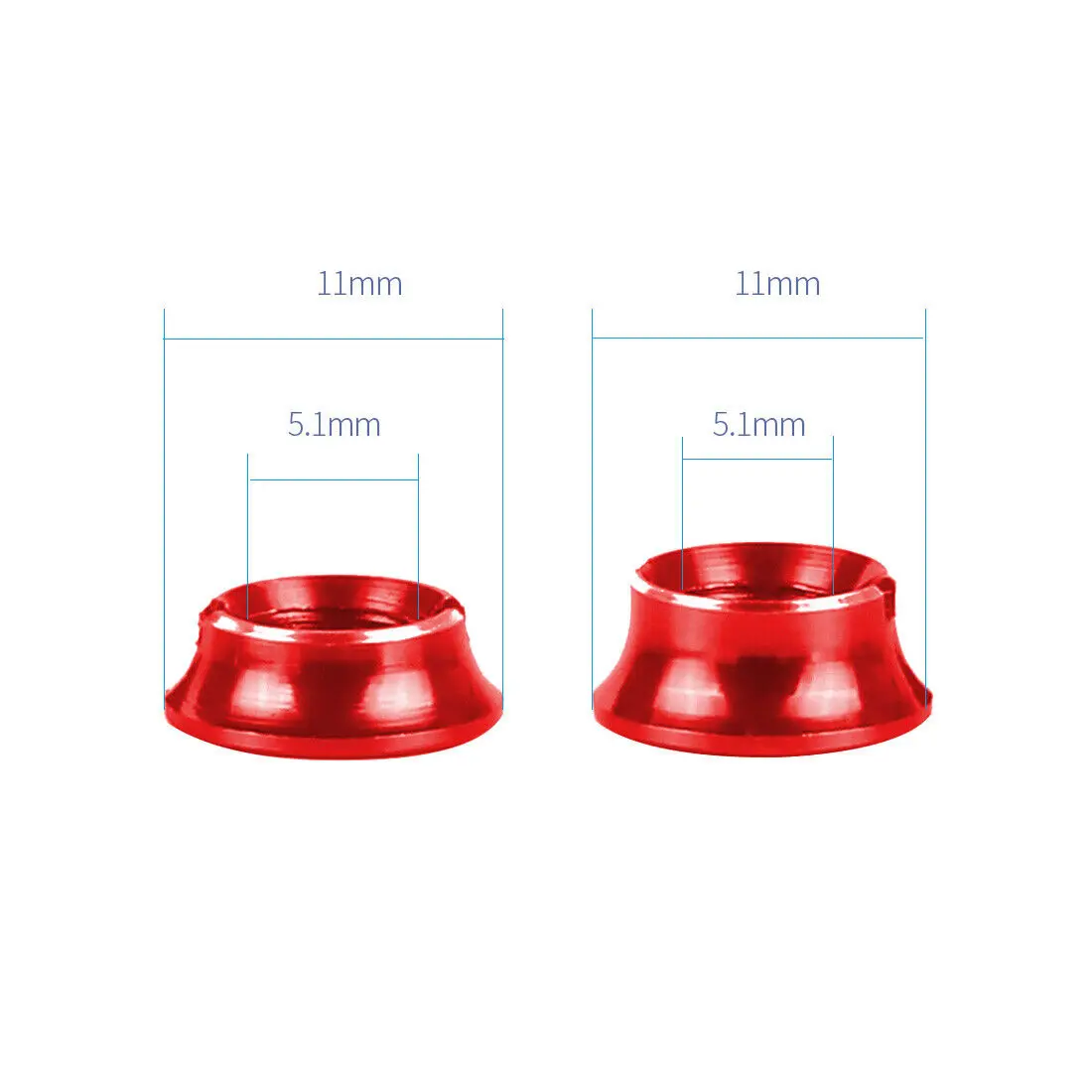 Radio Anodized Aluminum Switch Nuts (8 Pack)  for Radiomaster TX16S / Jumper T-lite / FrSky Taranis Radio Controller