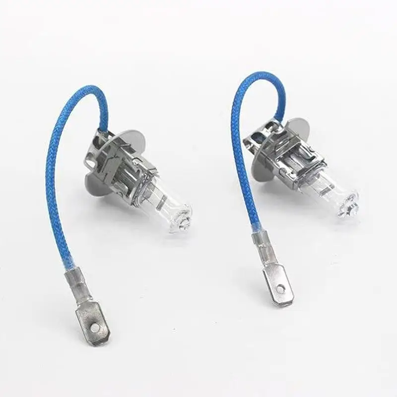 H3 Car Truck Halogen Headlight Bulb With 12V 24V Compatibility Tungsten Wire Perfect For Auto Headlight Replacement