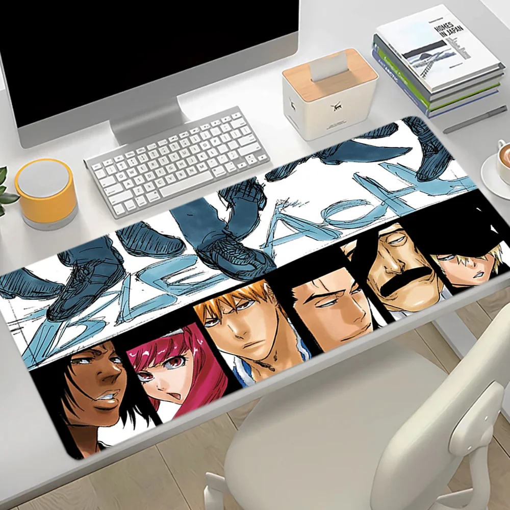 Anime Bleach Mouse Pad Large Black White Manga Mousepad Laptop Office Mouse Mats Rubber Table Pc Gaming HD Printing Non-Slip Mat