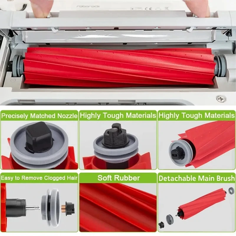 อะไหล่แปรงแปรงปัดด้านข้างแผ่นกรอง HEPA ใช้ได้กับ roborock S7 T7S หุ่นยนต์อะไหล่เครื่องดูดฝุ่น