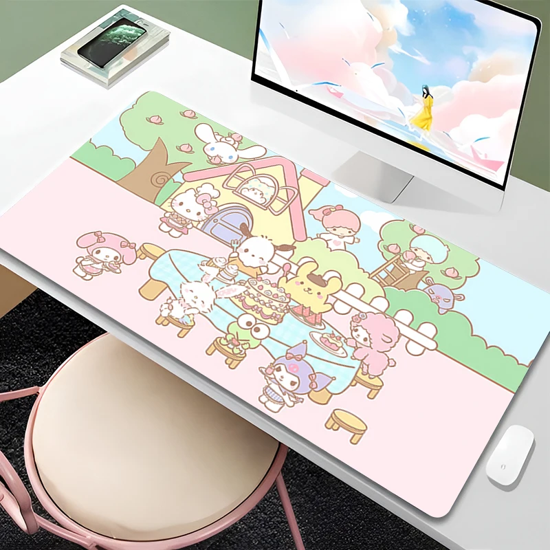 Mouse Pad Sanrio Cinnamoroll Non-Slip Rubber Edge locking mousepads Game play mats notebook computer Pad table mat Home Decor