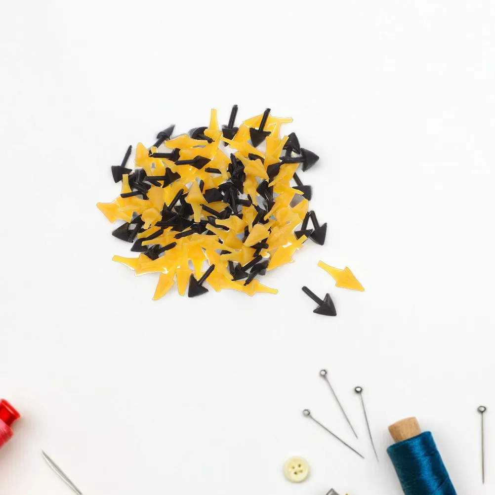 120 قطعة من إدخالات منقار الحيوانات البلاستيكية الواقعية مقاس 7×15 ملم للإبداعات اليدوية، تصميم خفيف الوزن وتطبيقات واسعة