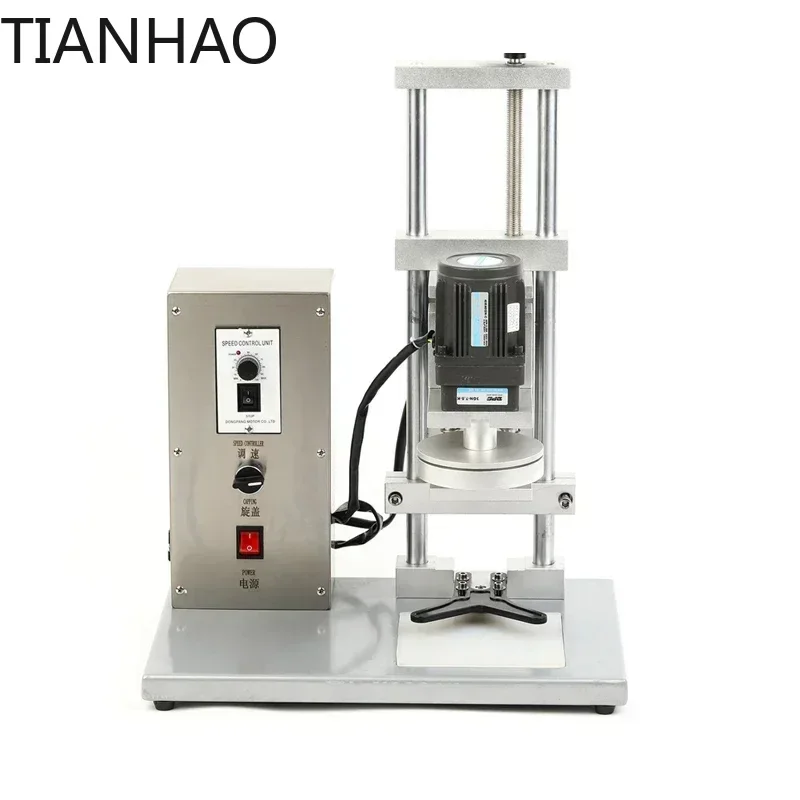 Desktop 220v DHZ-450B Electric Capping Machine, Pistol Cap Spray Nozzle Capping Device Large Bottle Cap Snapping
