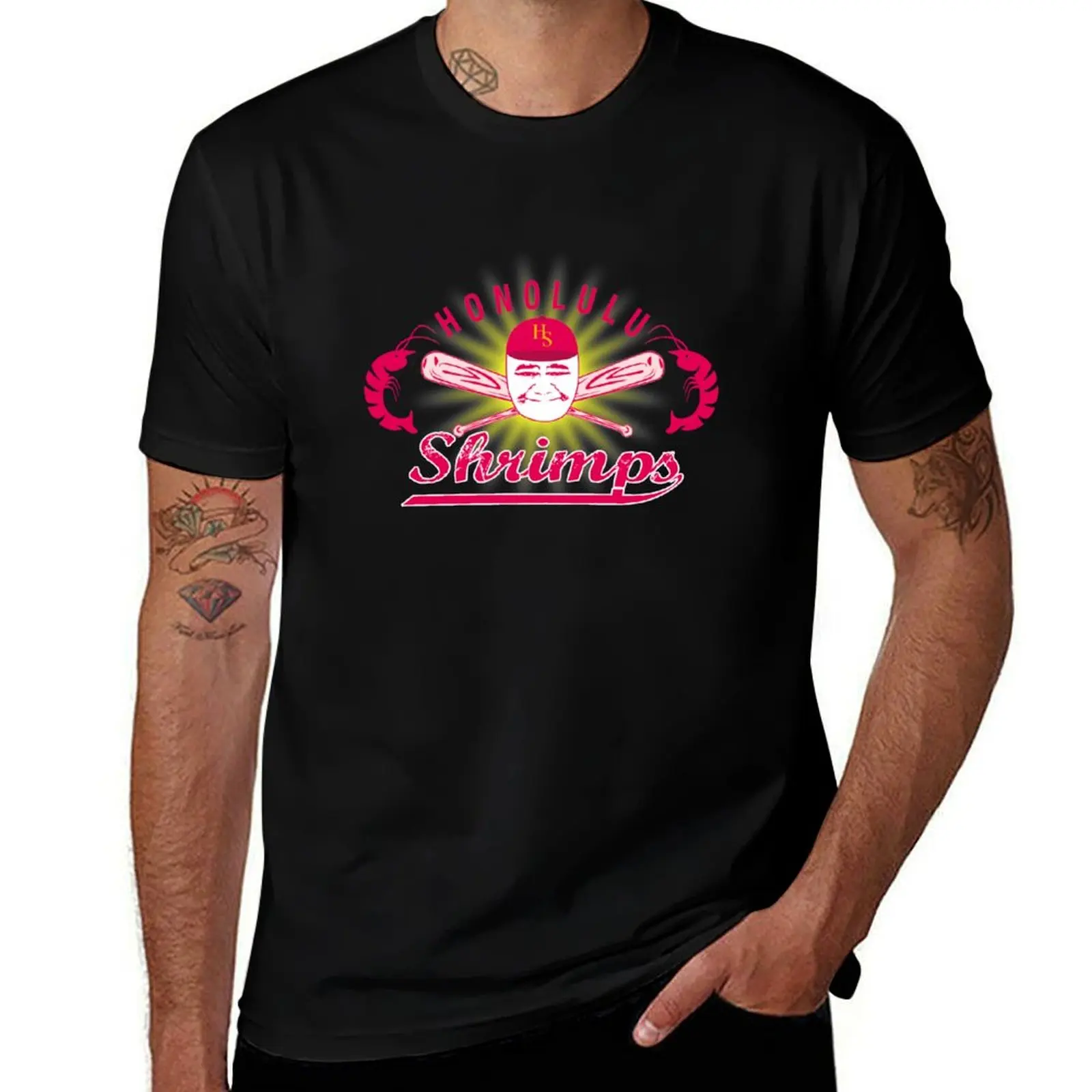 

Honolulu Shrimps Baseball Team Logo T-Shirt Quick Dry Training Short Sleeve Tee