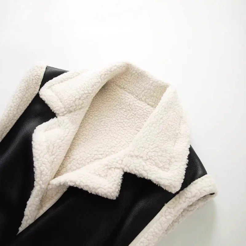 ZEMOREXMZ سترة نسائية أوروبية وأمريكية غير رسمية من الفرو متكاملة متعددة الاستخدامات سترة سميكة دافئة لشتاء 2025