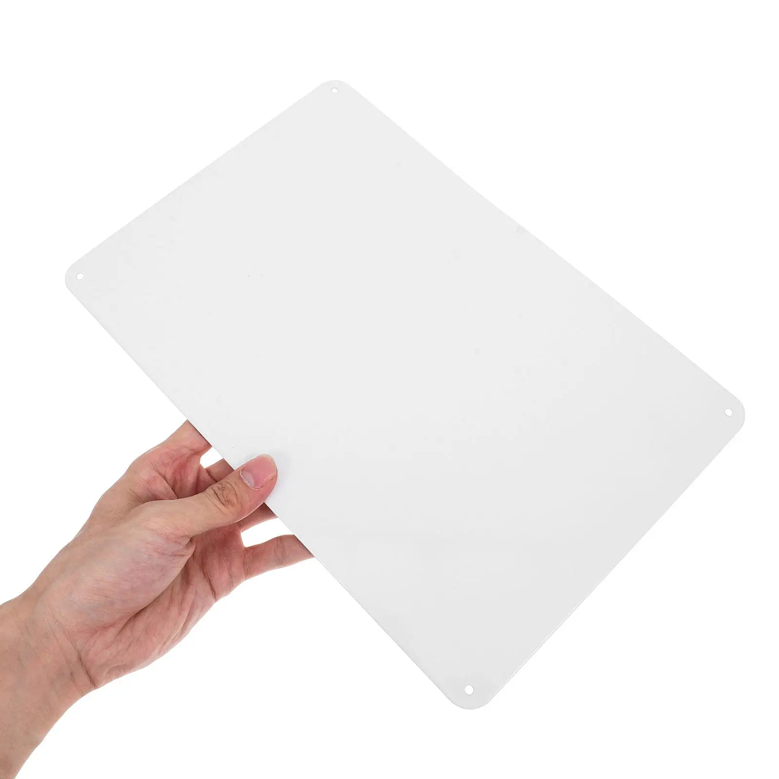 2-pezzi-targhetta-vuota-in-metallo-bianco-per-sublimazione-in-latta-con-foro-preforato-per-vinile-termotrasferibile-scrittura-e-stampa-a-inchiostro