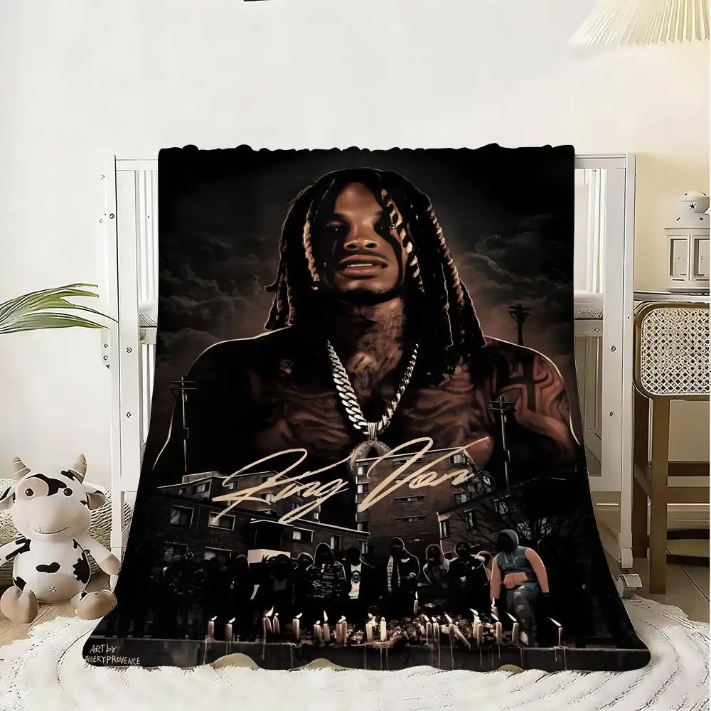 K-King V-Von Throw Flannel Fluffy Soft Blanket Warm Skin-Friendly Throw For Sofa Bed Office Nap Winter