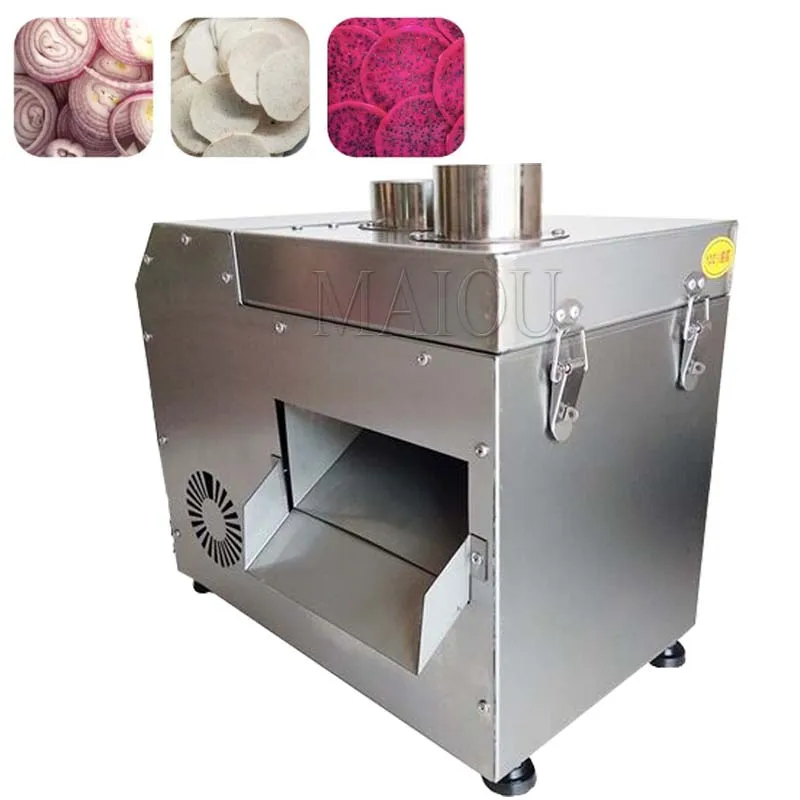 Commercial Directional Onion Vegetable Slicer Potato Cutter Pineapple Lemon Mango Slicing Machine