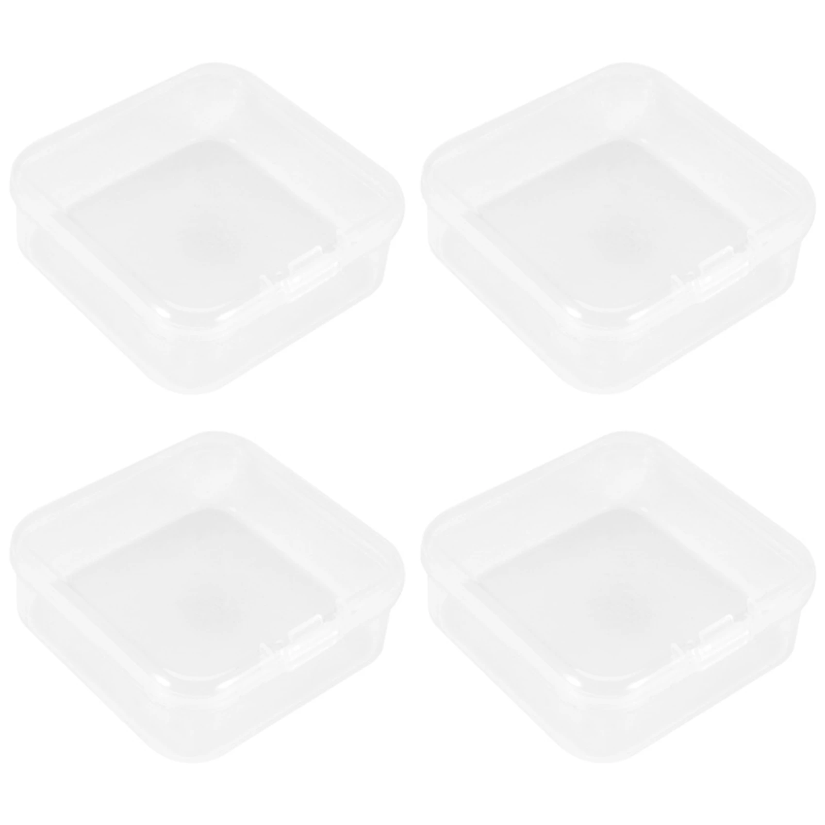 Small Clear Plastic Beads Storage Containers Box with Hinged Lid for Accessories Crafts Learning Supplies Screws Drills