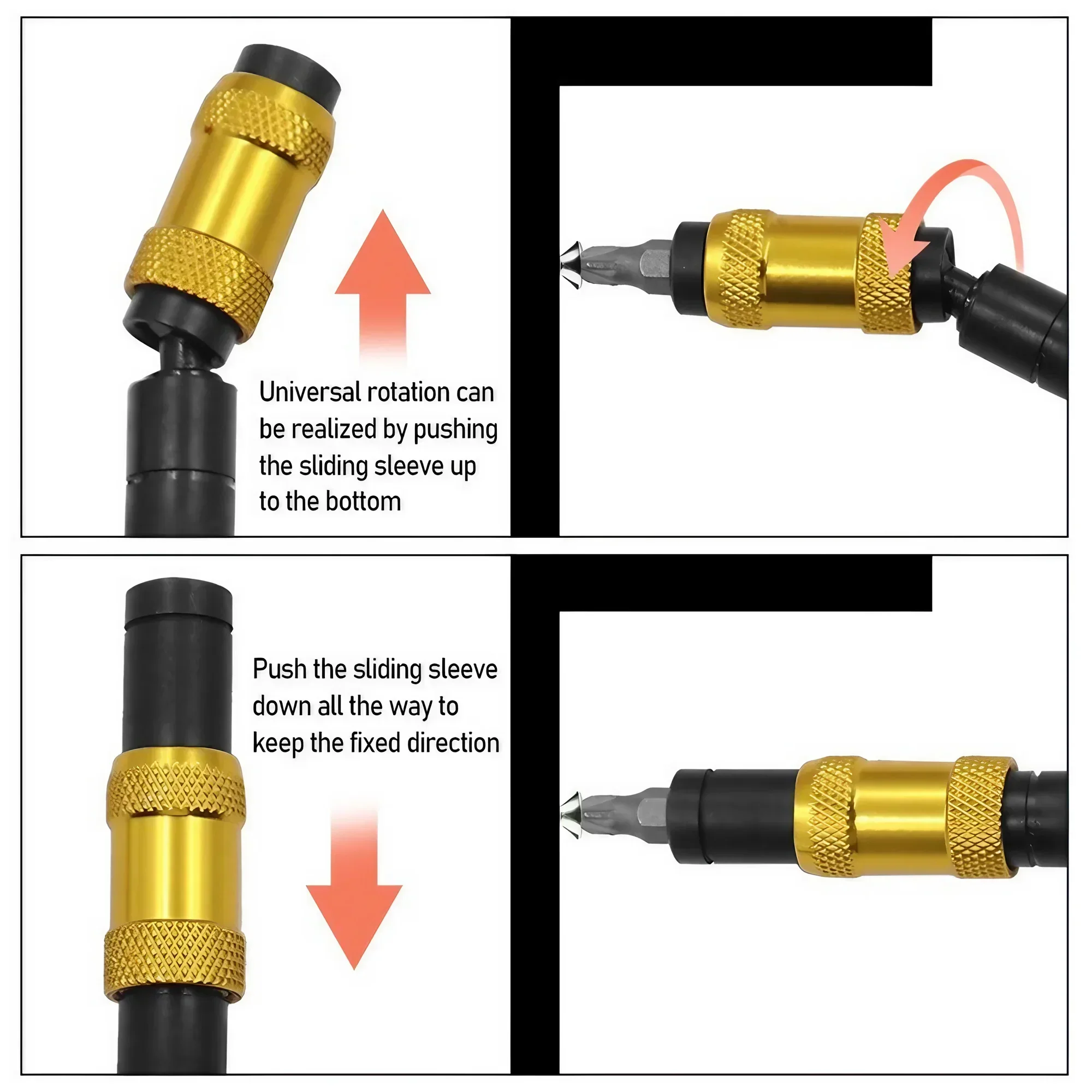 Pivoting Magnetic Screwdriver Bit 14 Inch Hex Quick Release Holder Drive Guide Drill Bit Extension for Power Tools