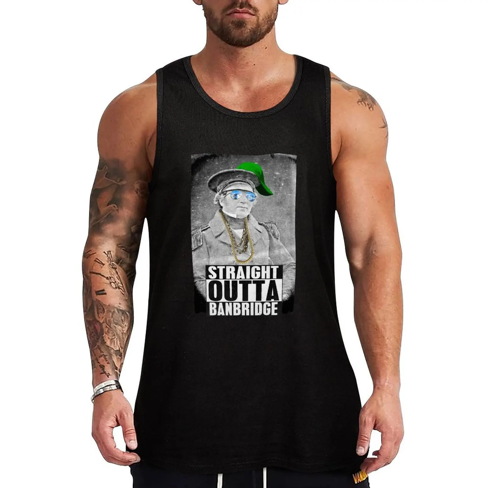

Francis Crozier: Straight Outta Banbridge Tank Top bodybuilding t shirt Men's singlets T-shirt male gym shirt man