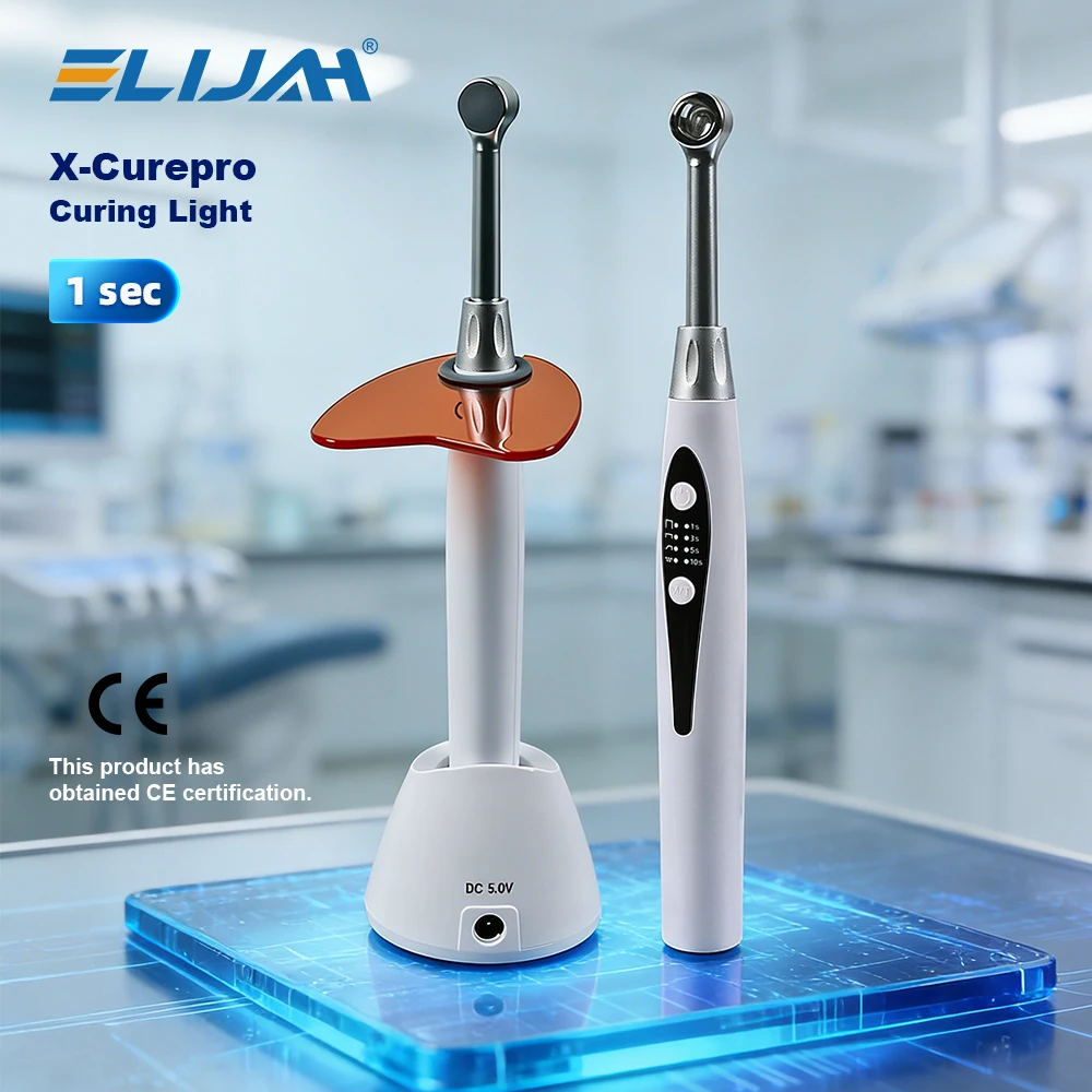 1S Dental LED X Cure PRO luz de curado cabeza de Metal inalámbrica 4 modos de trabajo 1200-2500mw/cm2 fotopolimerizador lámpara de curado herramientas